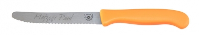 Schneidebär® Frühstücksmesser Orange - extra scharf  | mit Lasergravur