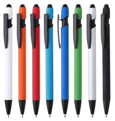Druckkugelschreiber mit Soft-Touch-Oberfläche und Touchpen-Funktion 