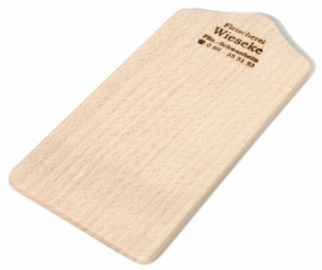 Brett eckig mit Einbrand