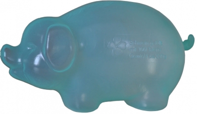Kunststoff-Sparschwein Transparent-Grün 