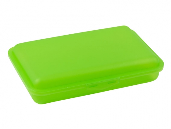 Klickbox Flach - ideal zum verwahren von Gesichtsmasken! Grün | ohne Druck