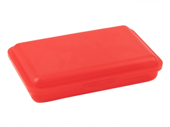 Klickbox Flach - ideal zum verwahren von Gesichtsmasken! Rot | ohne Druck