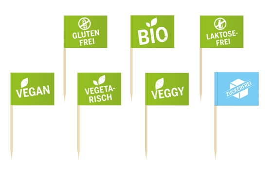 Portions-/Partyfähnchen zur Speisenkennzeichnung 