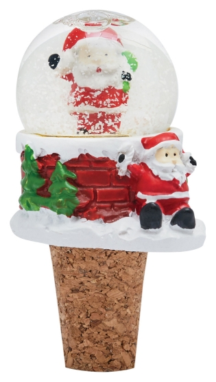 Kork-Flaschenverschluss SANTA mit Schneekugel! 